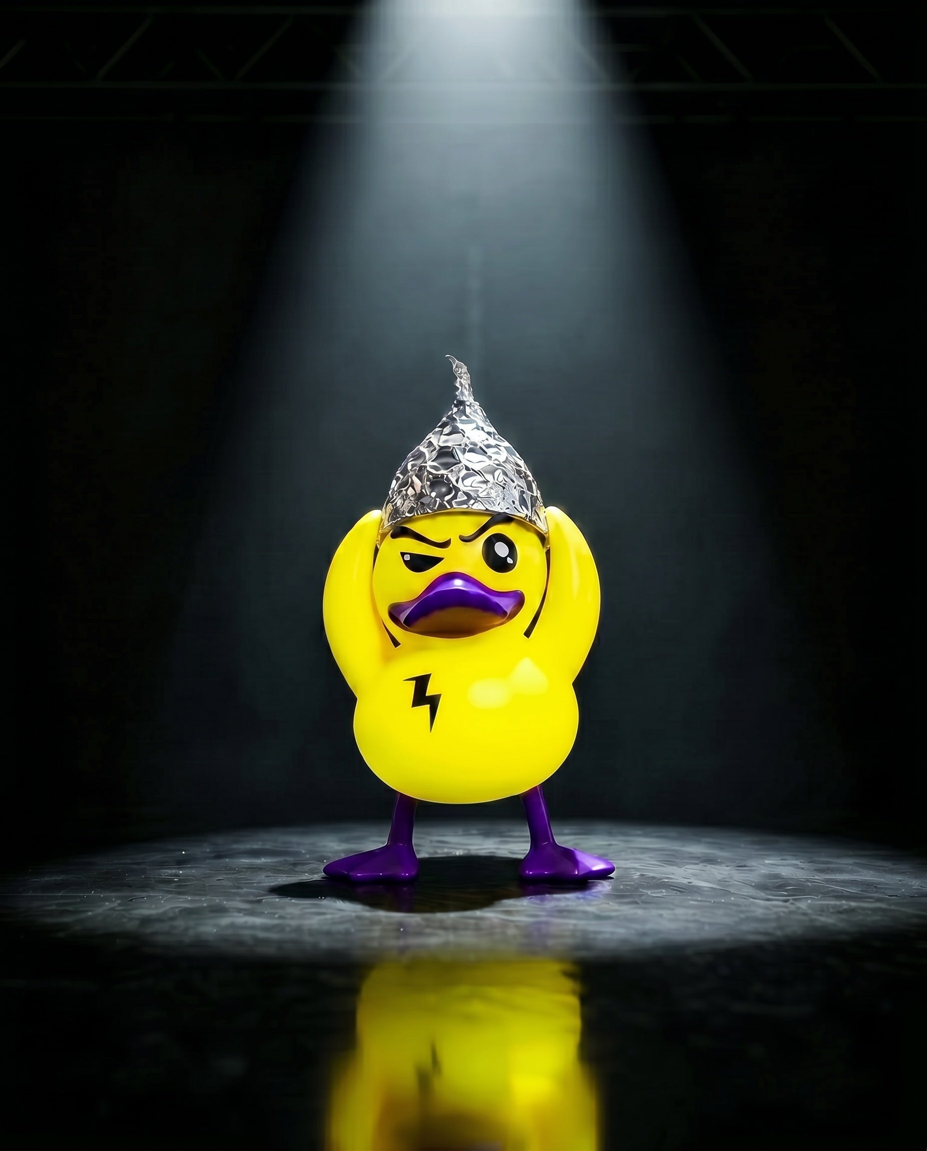 Rubber duck wearing a tinfoil hat — The Great Duck Conspiracy by GET DUCK'D!!